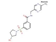 3-{[(3R)-3-hydroxypyrrolidin-1-yl]sulfonyl}-N-[(5-methylpyrazin-2-yl)methyl]benzamide