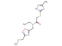 N-ethyl-N-{[3-(methoxymethyl)-1,2,4-oxadiazol-5-yl]methyl}-2-[(3-methyl-1H-1,2,4-triazol-5-yl)thio]acetamide