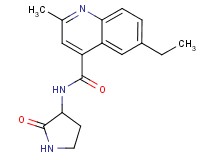 6-ethyl-2-methyl-N-(2-oxo-3-pyrrolidinyl)-4-quinolinecarboxamide