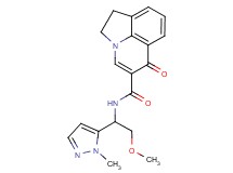 N-[2-methoxy-1-(1-methyl-1H-pyrazol-5-yl)ethyl]-6-oxo-1,2-dihydro-6H-pyrrolo[3,2,1-ij]quinoline-5-carboxamide