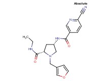 6-cyano-N-[(3S,5S)-5-[(ethylamino)carbonyl]-1-(3-furylmethyl)pyrrolidin-3-yl]nicotinamide