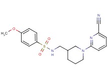 N-{[1-(6-cyanopyridin-2-yl)piperidin-3-yl]methyl}-4-methoxybenzenesulfonamide