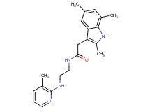 N-{2-[(3-methyl-2-pyridinyl)amino]ethyl}-2-(2,5,7-trimethyl-1H-indol-3-yl)acetamide
