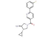(3R*,4S*)-4-cyclopropyl-1-{[6-(3-fluorophenyl)pyridin-3-yl]carbonyl}pyrrolidin-3-amine