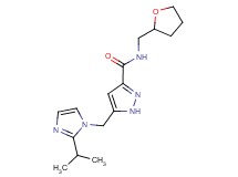 5-[(2-isopropyl-1H-imidazol-1-yl)methyl]-N-(tetrahydrofuran-2-ylmethyl)-1H-pyrazole-3-carboxamide