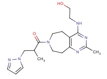 2-({2-methyl-7-[2-methyl-3-(1H-pyrazol-1-yl)propanoyl]-6,7,8,9-tetrahydro-5H-pyrimido[4,5-d]azepin-4-yl}amino)ethanol
