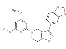 3-(1,3-benzodioxol-5-yl)-5-(4,6-dimethoxy-2-pyrimidinyl)-4,5,6,7-tetrahydroisoxazolo[4,5-c]pyridine