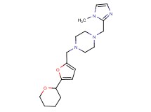 1-[(1-methyl-1H-imidazol-2-yl)methyl]-4-{[5-(tetrahydro-2H-pyran-2-yl)-2-furyl]methyl}piperazine