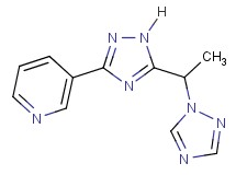 3-{5-[1-(1H-1,2,4-triazol-1-yl)ethyl]-1H-1,2,4-triazol-3-yl}pyridine