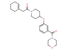 4-(3-{[1-(1-cyclohexen-1-ylacetyl)-4-piperidinyl]oxy}benzoyl)morpholine