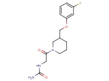 N-(2-{3-[(3-fluorophenoxy)methyl]-1-piperidinyl}-2-oxoethyl)urea