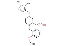2-[4-[(1,5-dimethyl-1H-pyrazol-4-yl)methyl]-1-(2-ethoxybenzyl)-2-piperazinyl]ethanol