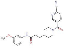 3-{1-[(6-cyanopyridin-3-yl)carbonyl]piperidin-4-yl}-N-(3-methoxyphenyl)propanamide