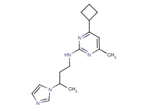 4-cyclobutyl-N-[3-(1H-imidazol-1-yl)butyl]-6-methylpyrimidin-2-amine
