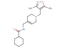 N-({1-[(3,5-dimethylisoxazol-4-yl)methyl]-1,2,3,6-tetrahydropyridin-4-yl}methyl)cyclohexanecarboxamide