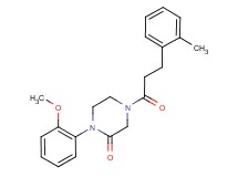 1-(2-methoxyphenyl)-4-[3-(2-methylphenyl)propanoyl]-2-piperazinone
