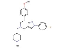 N-{[1-(4-fluorophenyl)-1H-pyrazol-4-yl]methyl}-2-(4-methoxyphenyl)-N-[(1-methyl-4-piperidinyl)methyl]ethanamine
