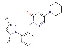 2-[2-(3,5-dimethyl-1H-pyrazol-1-yl)benzyl]-5-piperidin-1-ylpyridazin-3(2H)-one