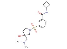N-cyclobutyl-3-({3-[(dimethylamino)methyl]-3-hydroxypyrrolidin-1-yl}sulfonyl)benzamide