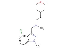 N-[(4-chloro-1-methyl-1H-indazol-3-yl)methyl]-N-methyl-2-(tetrahydro-2H-pyran-4-yl)ethanamine