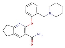 2-[2-(piperidin-1-ylmethyl)phenoxy]-6,7-dihydro-5H-cyclopenta[b]pyridine-3-carboxamide