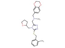 (2,3-dihydro-1,4-benzodioxin-6-ylmethyl)methyl{[5-[(2-methylbenzyl)thio]-4-(tetrahydro-2-furanylmethyl)-4H-1,2,4-triazol-3-yl]methyl}amine