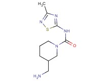 3-(aminomethyl)-N-(3-methyl-1,2,4-thiadiazol-5-yl)piperidine-1-carboxamide