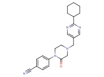 4-{4-[(2-cyclohexyl-5-pyrimidinyl)methyl]-2-oxo-1-piperazinyl}benzonitrile