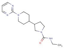 N-ethyl-3-[1-(2-pyrimidinyl)-4-piperidinyl]-1-pyrrolidinecarboxamide