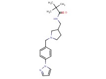 2,2-dimethyl-N-({1-[4-(1H-pyrazol-1-yl)benzyl]pyrrolidin-3-yl}methyl)propanamide