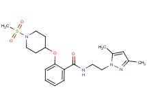 N-[2-(3,5-dimethyl-1H-pyrazol-1-yl)ethyl]-2-{[1-(methylsulfonyl)-4-piperidinyl]oxy}benzamide