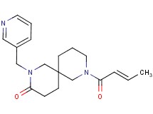 8-[(2E)-but-2-enoyl]-2-(pyridin-3-ylmethyl)-2,8-diazaspiro[5.5]undecan-3-one