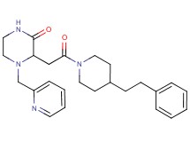 3-{2-oxo-2-[4-(2-phenylethyl)-1-piperidinyl]ethyl}-4-(2-pyridinylmethyl)-2-piperazinone