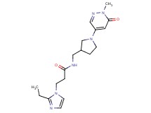 3-(2-ethyl-1H-imidazol-1-yl)-N-{[1-(1-methyl-6-oxo-1,6-dihydro-4-pyridazinyl)-3-pyrrolidinyl]methyl}propanamide