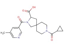 8-(cyclopropylcarbonyl)-2-[(5-methyl-3-pyridinyl)carbonyl]-2,8-diazaspiro[4.5]decane-3-carboxylic acid