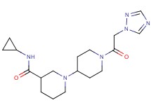N-cyclopropyl-1'-(1H-1,2,4-triazol-1-ylacetyl)-1,4'-bipiperidine-3-carboxamide