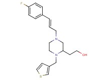2-[4-[(2E)-3-(4-fluorophenyl)-2-propen-1-yl]-1-(3-thienylmethyl)-2-piperazinyl]ethanol