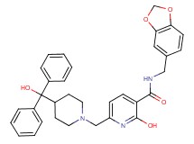 N-(1,3-benzodioxol-5-ylmethyl)-2-hydroxy-6-({4-[hydroxy(diphenyl)methyl]-1-piperidinyl}methyl)nicotinamide