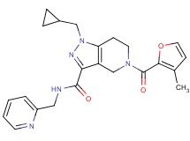 1-(cyclopropylmethyl)-5-(3-methyl-2-furoyl)-N-(2-pyridinylmethyl)-4,5,6,7-tetrahydro-1H-pyrazolo[4,3-c]pyridine-3-carboxamide
