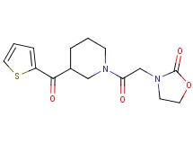 3-{2-oxo-2-[3-(2-thienylcarbonyl)-1-piperidinyl]ethyl}-1,3-oxazolidin-2-one