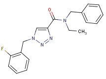 N-benzyl-N-ethyl-1-(2-fluorobenzyl)-1H-1,2,3-triazole-4-carboxamide