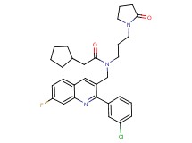 N-{[2-(3-chlorophenyl)-7-fluoro-3-quinolinyl]methyl}-2-cyclopentyl-N-[3-(2-oxo-1-pyrrolidinyl)propyl]acetamide