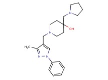 1-[(3-methyl-1-phenyl-1H-pyrazol-4-yl)methyl]-4-(pyrrolidin-1-ylmethyl)piperidin-4-ol