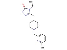 4-ethyl-5-({1-[(6-methyl-2-pyridinyl)methyl]-4-piperidinyl}methyl)-2,4-dihydro-3H-1,2,4-triazol-3-one