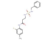 N~3~-[(benzylamino)sulfonyl]-N~1~-(2-fluoro-4-methylphenyl)-beta-alaninamide