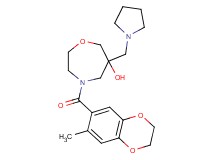 4-[(7-methyl-2,3-dihydro-1,4-benzodioxin-6-yl)carbonyl]-6-(pyrrolidin-1-ylmethyl)-1,4-oxazepan-6-ol