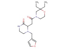 3-[2-(2,2-diethyl-4-morpholinyl)-2-oxoethyl]-4-(3-furylmethyl)-2-piperazinone