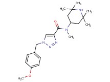 1-(4-methoxybenzyl)-N-methyl-N-(2,2,6,6-tetramethyl-4-piperidinyl)-1H-1,2,3-triazole-4-carboxamide