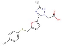 [3-methyl-5-(5-{[(4-methylphenyl)thio]methyl}-2-furyl)-1H-1,2,4-triazol-1-yl]acetic acid