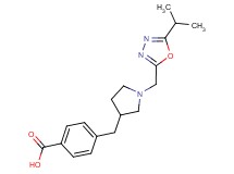 4-({1-[(5-isopropyl-1,3,4-oxadiazol-2-yl)methyl]pyrrolidin-3-yl}methyl)benzoic acid